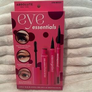 NWT Absolute New York Eye Essentials Mascara, Eyeliner, Pencil.